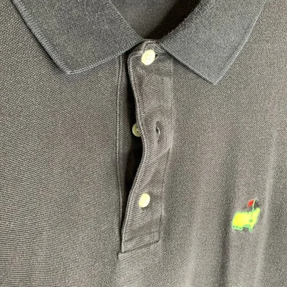 Augusta National Golf Shop Slazenger Mens Polo Shirt XL Black SS Collared - Picture 5 of 10